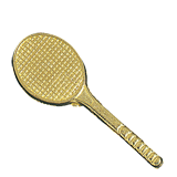 Gold Tennis Racquet Lapel Pin