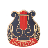 Music Lyre Orchestra Lapel Pin