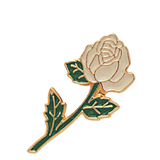 White Rose Lapel Pin