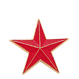 Red Color Star Lapel Pin