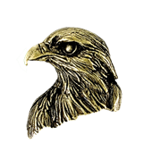 Golden Brass Falcon Mascot Pin