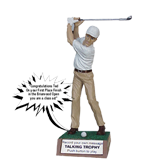 White Golf Talking Trophy - 8