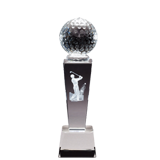 Male Golf 3D Crystal Sport Award - 9