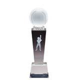 Female Softball 3D Crystal Award - 9