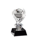 Crystal Globe in Hands Award - 6