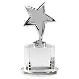 Silver Star Crystal Base Award - 7