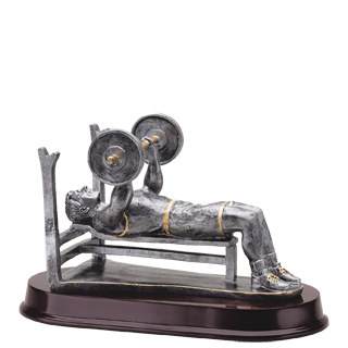 Mens Weightlifting Bench Press Trophy 8 Weightlifting