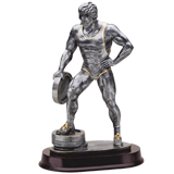 Weightlifting Bar in Hand Trophy - 14.5
