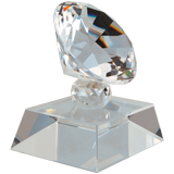 Crystal Diamond on Clear Base Award - 3.5
