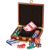 Executive Rosewood Poker Gift Set - 8