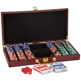 Executive Rosewood Poker Gift Set - 15