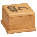 Red Alder Pet Urn Box - 3.25