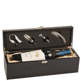 Black Matte Single Wine Box Gift Set - 14