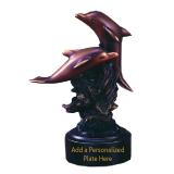 Swimming Dolphins Trophy - 6.5