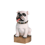 White Bulldog Mascot Bobblehead Trophy - 6