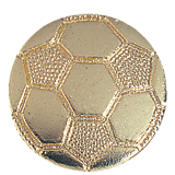 Gold Soccer Ball Lapel Pin