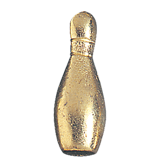 Gold Bowling Pin Lapel Pin