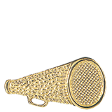 Gold Megaphone Lapel Pin