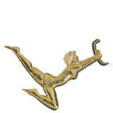 Gold Female Gymnastics Lapel Pin