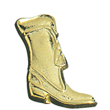 Gold Majorette Boot Lapel Pin