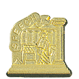 Gold School Speech Lapel Pin