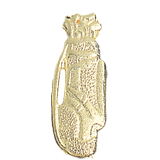 Gold Golf Bag Lapel Pin