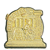 Gold School Debate Lapel Pin