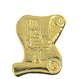 Gold School Journalism Lapel Pin