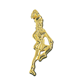 Gold Drum Majorette Lapel Pin