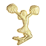 Gold Cheerleader Lapel Pin