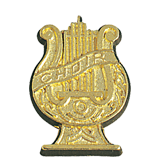 Gold Music Choir Lapel Pin