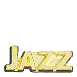 Gold Jazz Music Lapel Pin