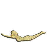 Gold Female Swimmer Lapel Pin