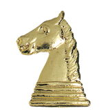 Gold Chess Knight Lapel Pin