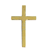 Gold Christian Cross Lapel Pin