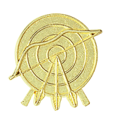 Gold Archery Lapel Pin