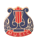 Music Lyre Lapel Pin