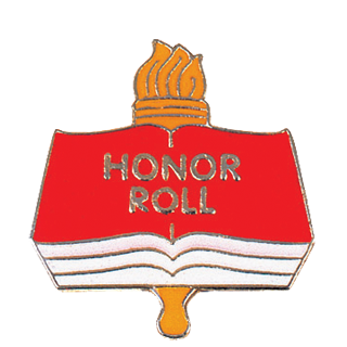 Honor Roll Torch Scholastic Lapel Pin