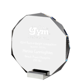 Diamond Cut Crystal Circle Award