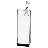 Achievement Star Crystal Wedge Award