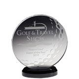 Simple Glass Golf Circle Award