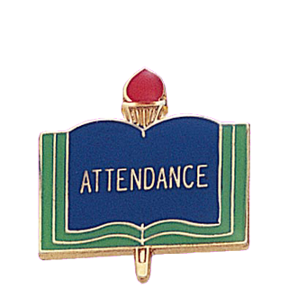 Attendance School Lapel Pin