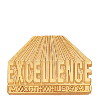 Excellence A Worthwhile Goal Lapel Pin