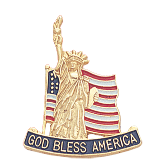Statue of Liberty Flag Lapel Pin
