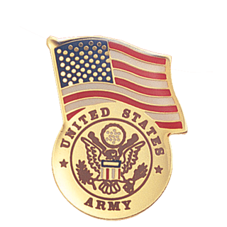 US Army American Flag Lapel Pin