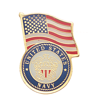 US Navy American Flag Lapel Pin