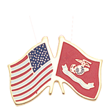 American US Marine Flags Lapel Pin