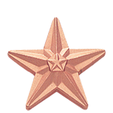 Bronze Double Star Lapel Pin