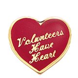 Volunteers Heart Lapel Pin