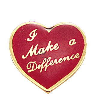 Make A Difference Heart Lapel Pin